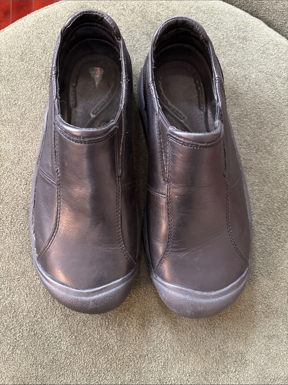 Women’s Keen Slip-On Leather Casual Shoes - Black